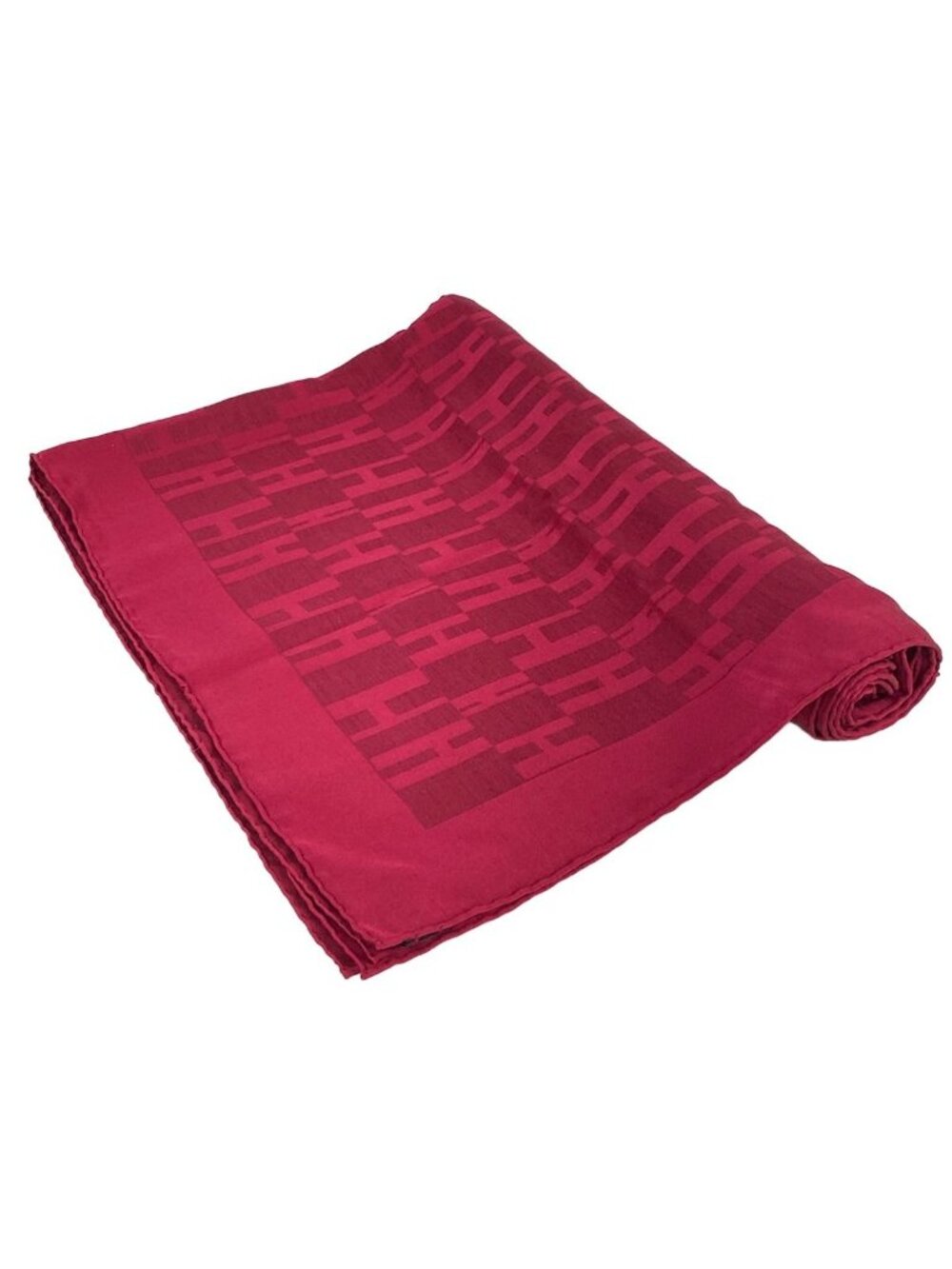 Hermes Shawl Bordeaux Grand Ash Wool Silk Scarf